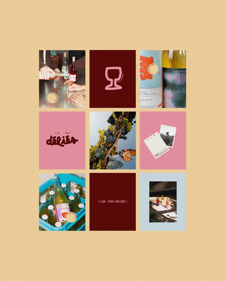 Instagram-feed for et naturvinmerke, ni innlegg i rutenett