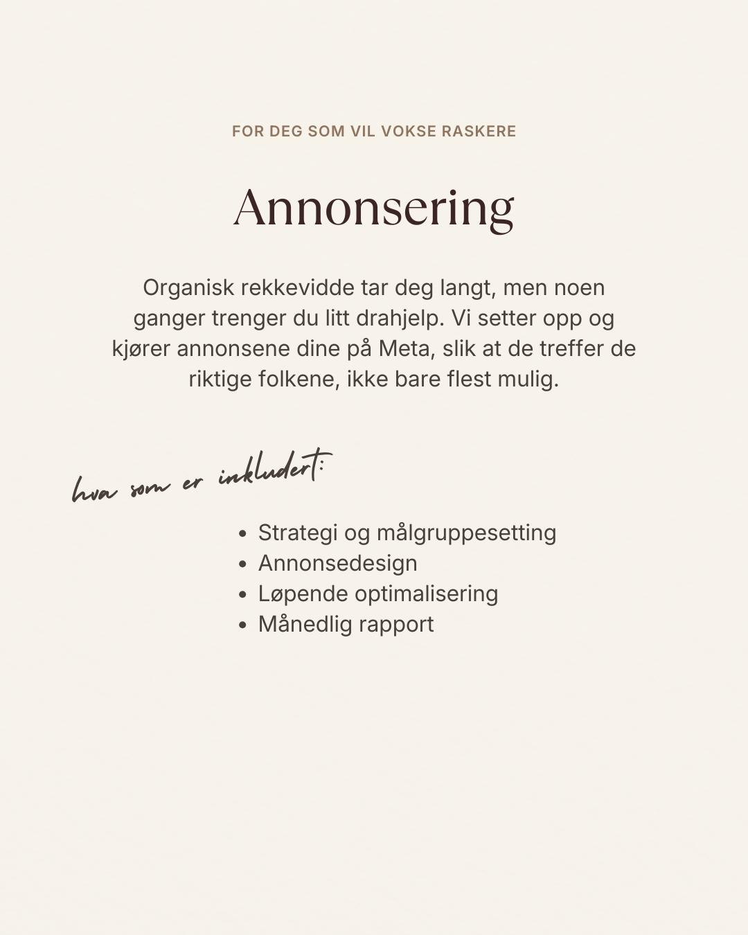 Eksempel på Instagram-innhold fra Hembre Digital