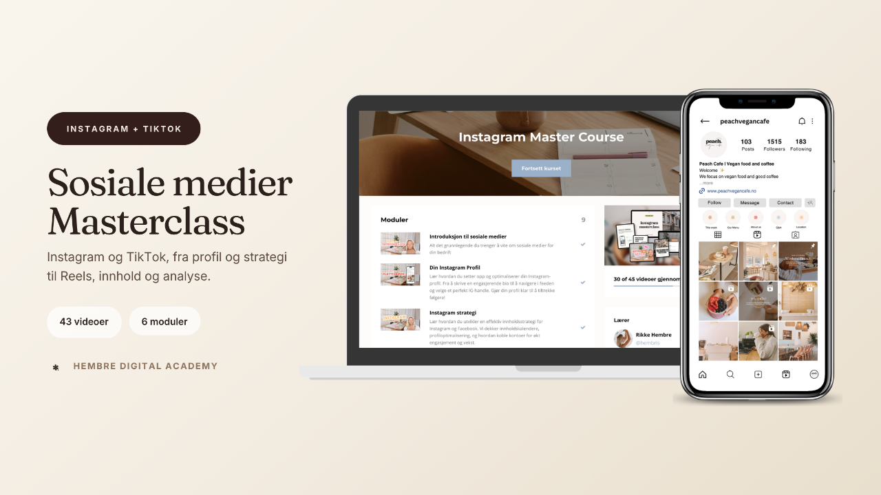 Sosiale medier Masterclass fra Hembre Digital Academy