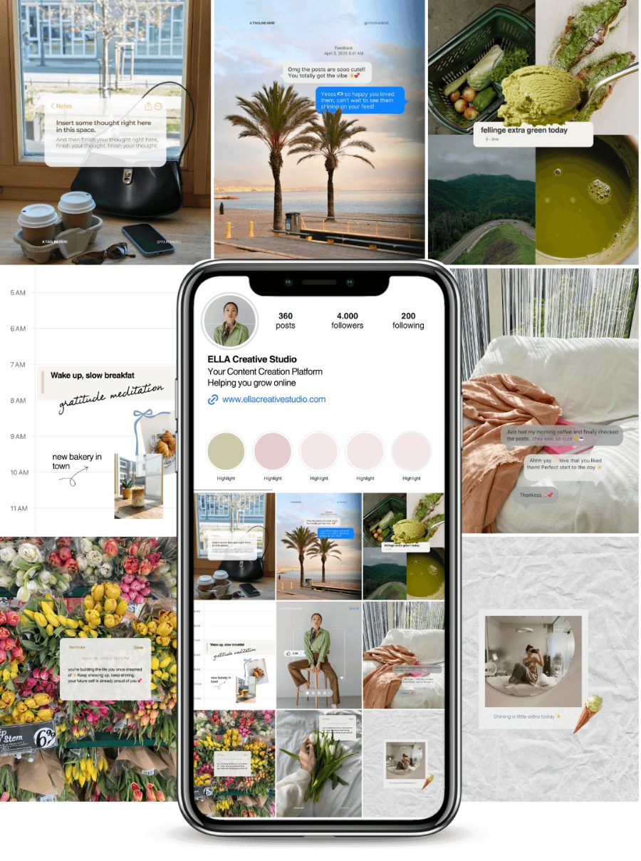 Eksempel på Instagram-profil for blomsterbutikk