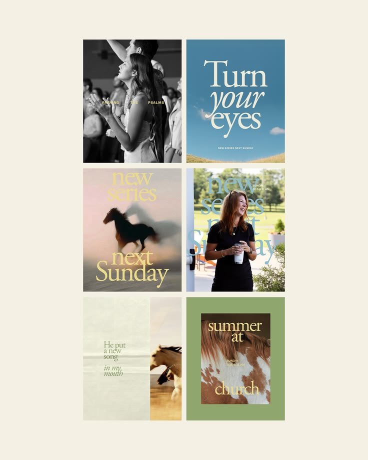 Instagram-feed for en sommerserie, ni innlegg i rutenett