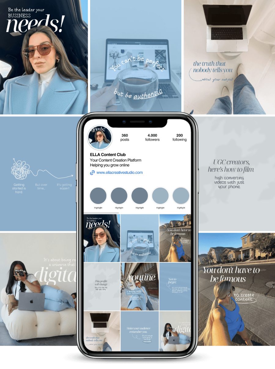 Eksempel på Instagram-profil for coach