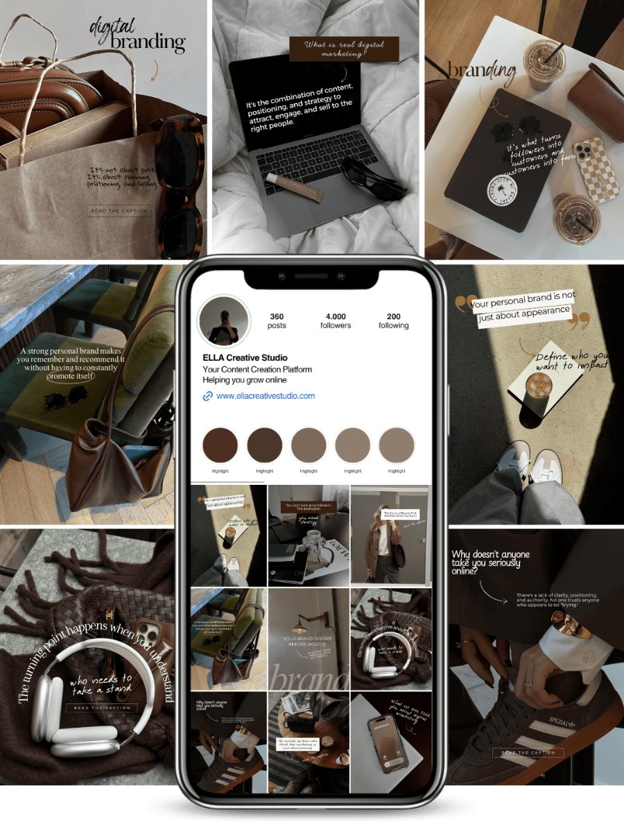 Eksempel på Instagram-profil for markedsføringsbyrå