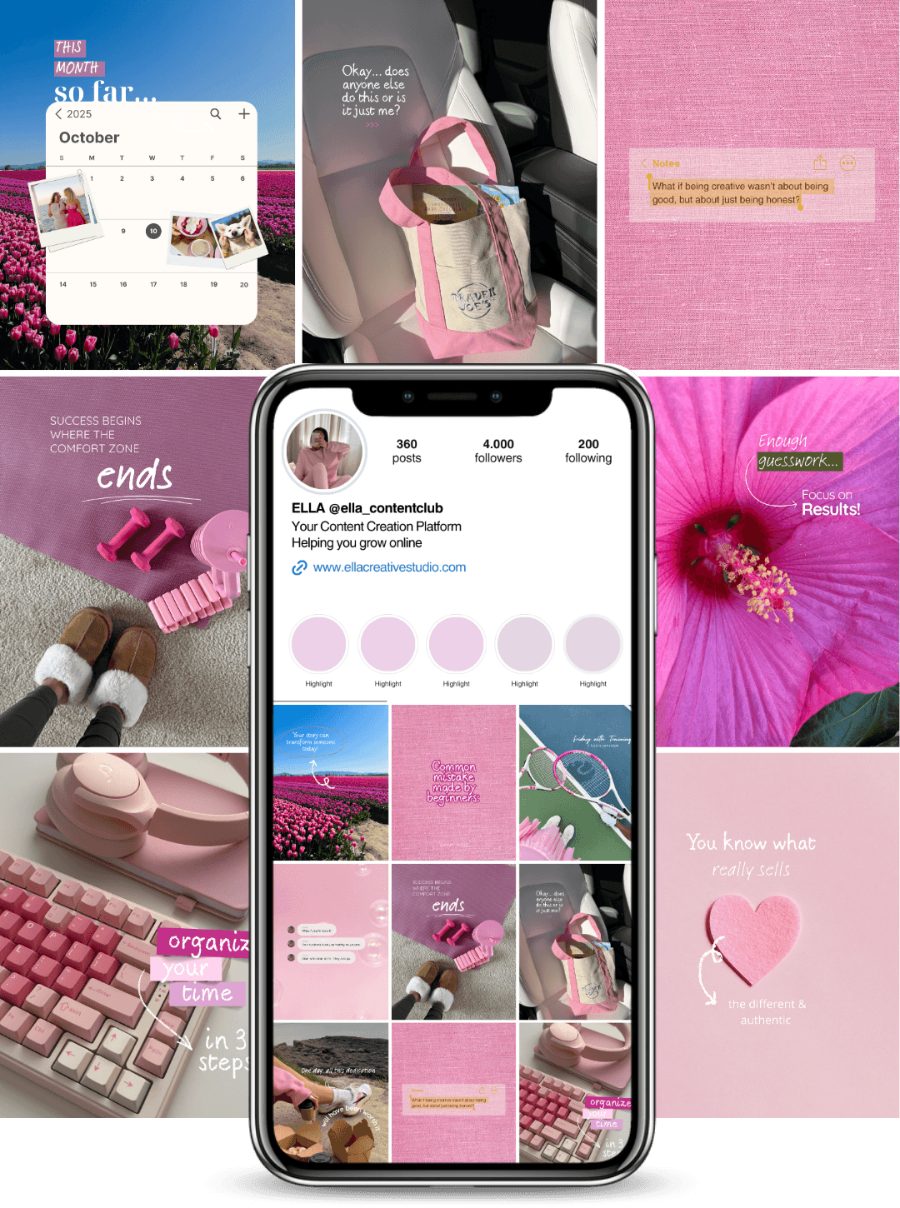 Eksempel på Instagram-profil for skjønnhetssalong